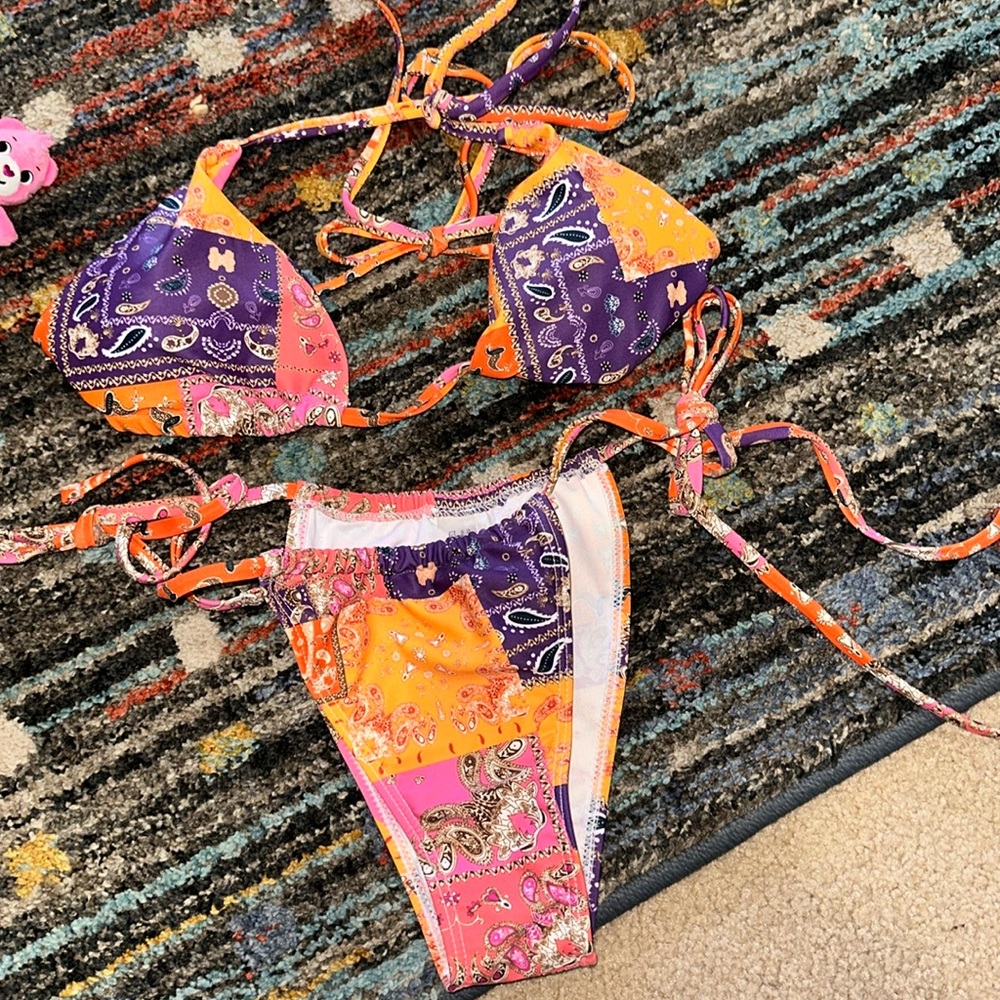 Paisley bandana  print bikini